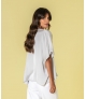 Blusa com manga curta acetinada
