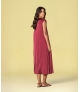 Vestido decote em v acetinado