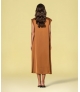 Vestido decote em v acetinado