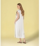 Vestido decote em v acetinado