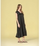 Vestido decote em v acetinado