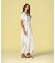 Vestido acetinado cruzado