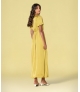 Vestido acetinado cruzado