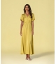 Vestido acetinado cruzado
