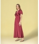 Vestido acetinado cruzado