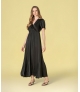 Vestido acetinado cruzado