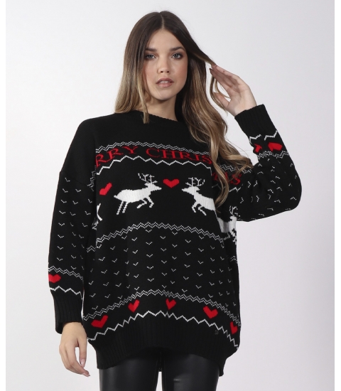 Camisola Merry Christmas cor Preto