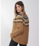 Camisola Jacquard cor Camel