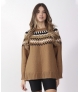 Camisola Jacquard cor Camel