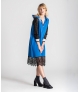 Vestido felpa com renda e lantejolas