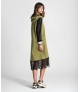 Vestido felpa com renda e lantejolas