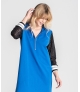 Vestido felpa com renda e lantejolas