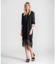 Vestido felpa com renda e lantejolas