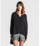 Blusa com decote em V assimétrica